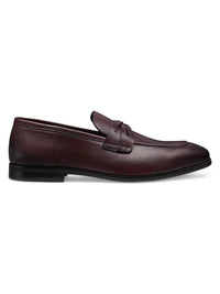 STUART WEITZMAN Men's Simon Criss Cross Loafer in bordo - men's loafer