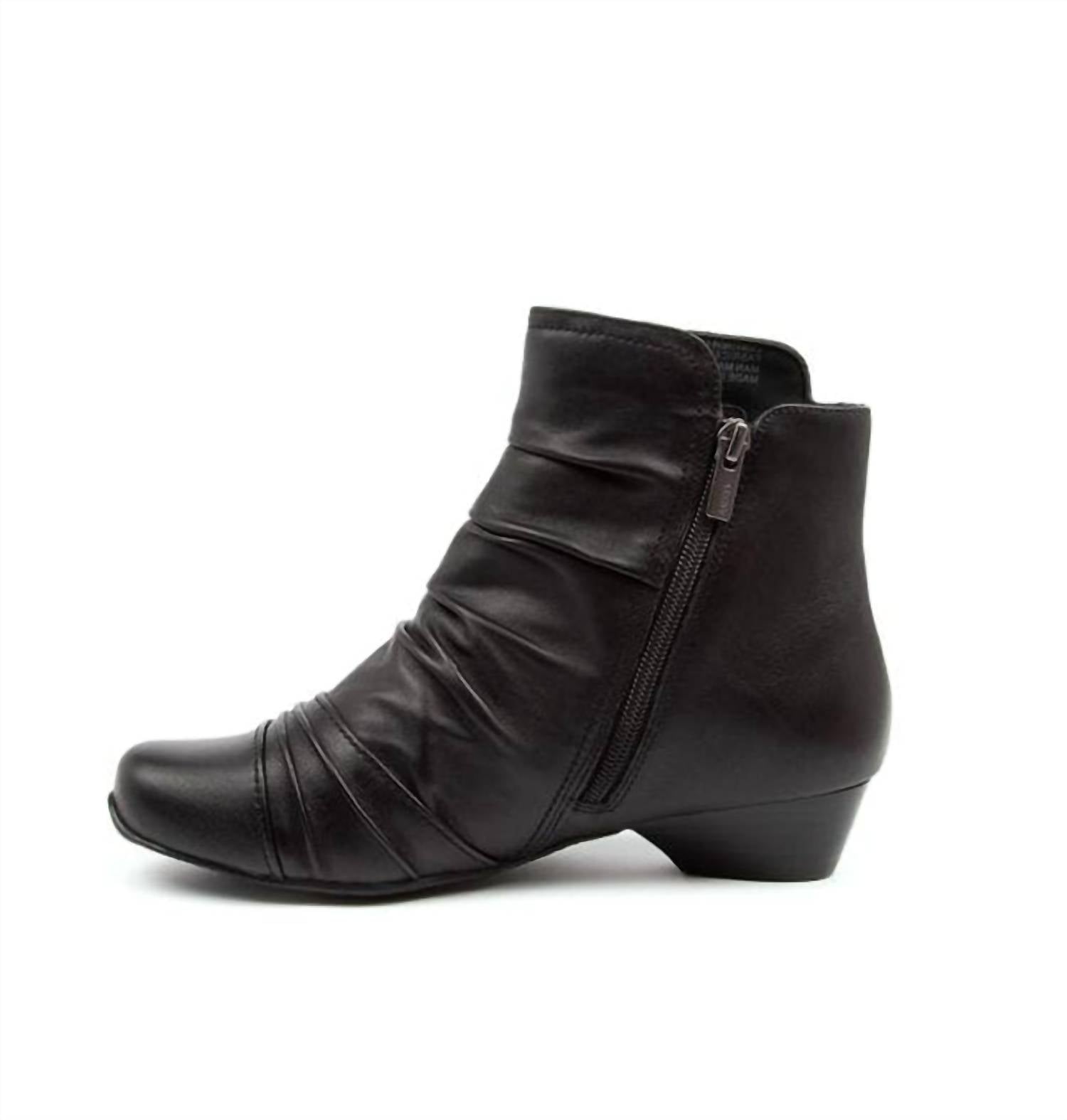 Ziera Women's Camryn Boots in black leather - women's shoe - alternate view