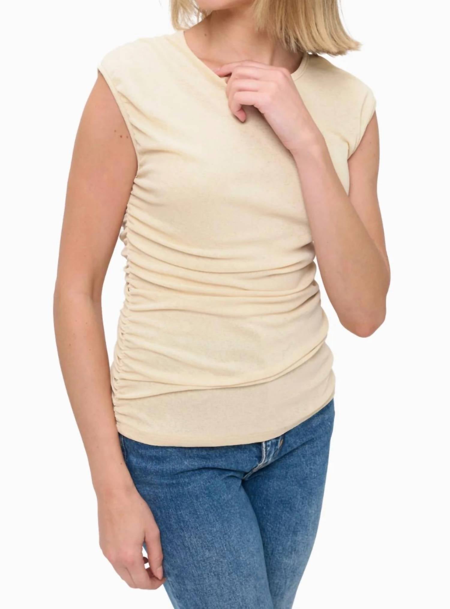 Ariella - Ruched Short Sleeve Top