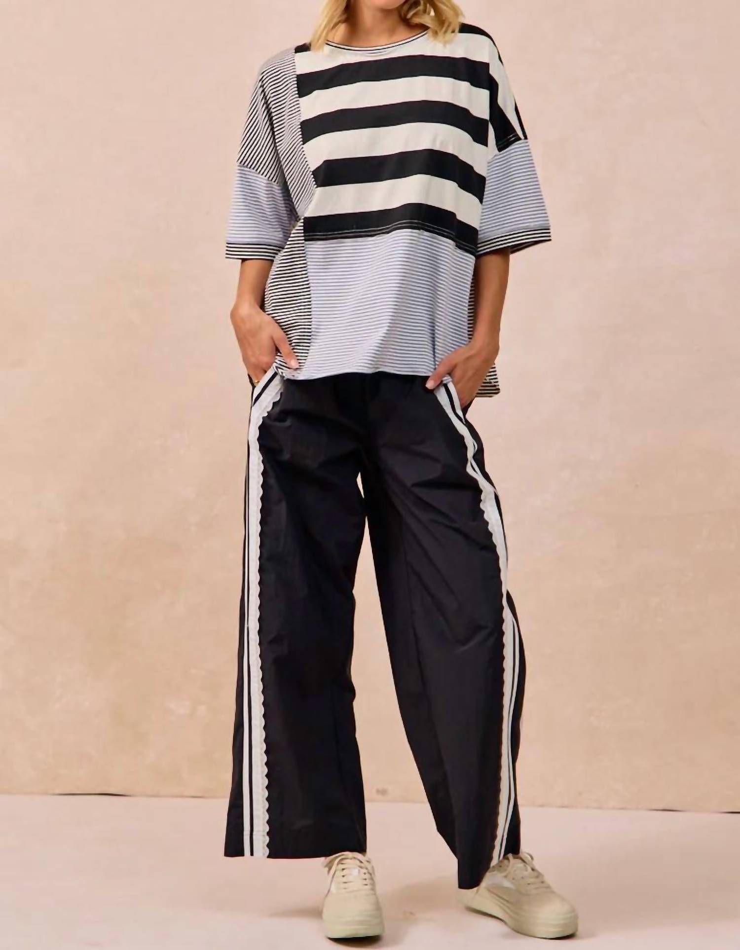 Bibi - Reese Side Contrast and Lace Detailed Track Pants