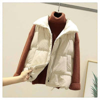 Fashion Combination Women's The Favorite Vest in cream - women's jacket - detail view