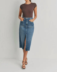 Just Black Denim - Utility Pocket Denim Skirt