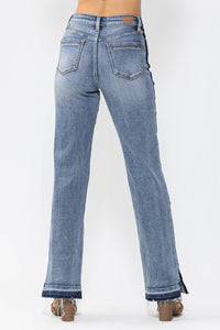 Judy Blue - High Waist Side Seam Detail Straight Leg