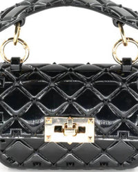 BC Handbags Women's Buxton Jelly Bag in black - women's bag - detail view