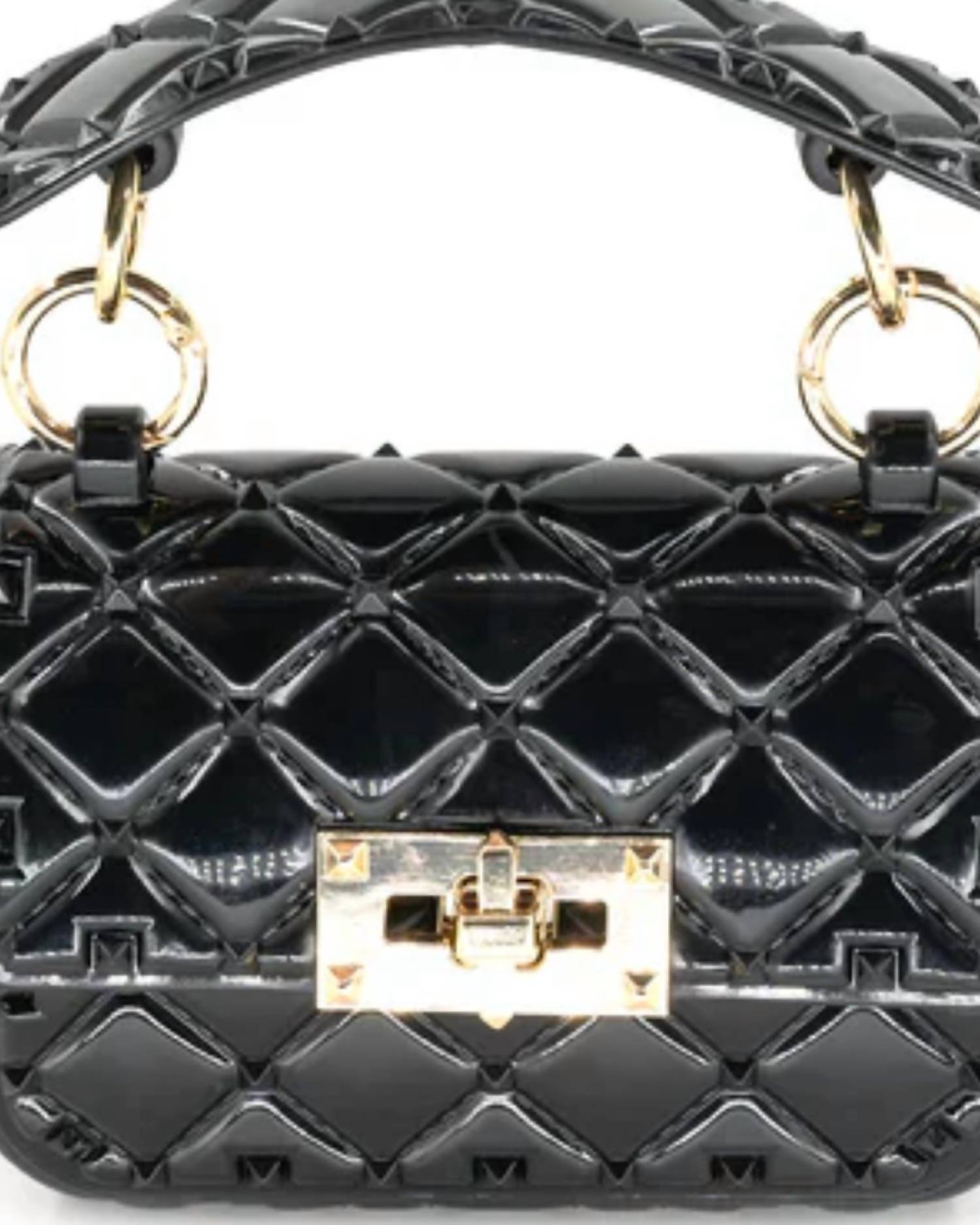 BC Handbags Women's Buxton Jelly Bag in black - women's bag - detail view