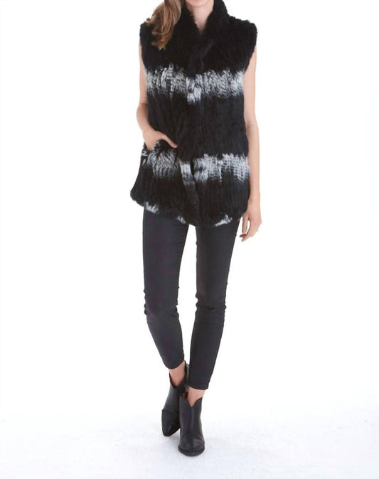 Love Token - Eliza Genuine Real Rabbit Fur Vest