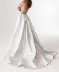 Rachel Allan - Jacquard Strapless A-line Prom Gown