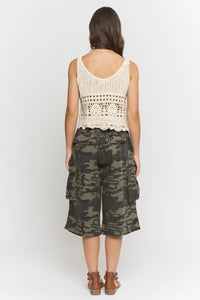 Jade By Jane - Camo Cargo Midi Pants - Plus