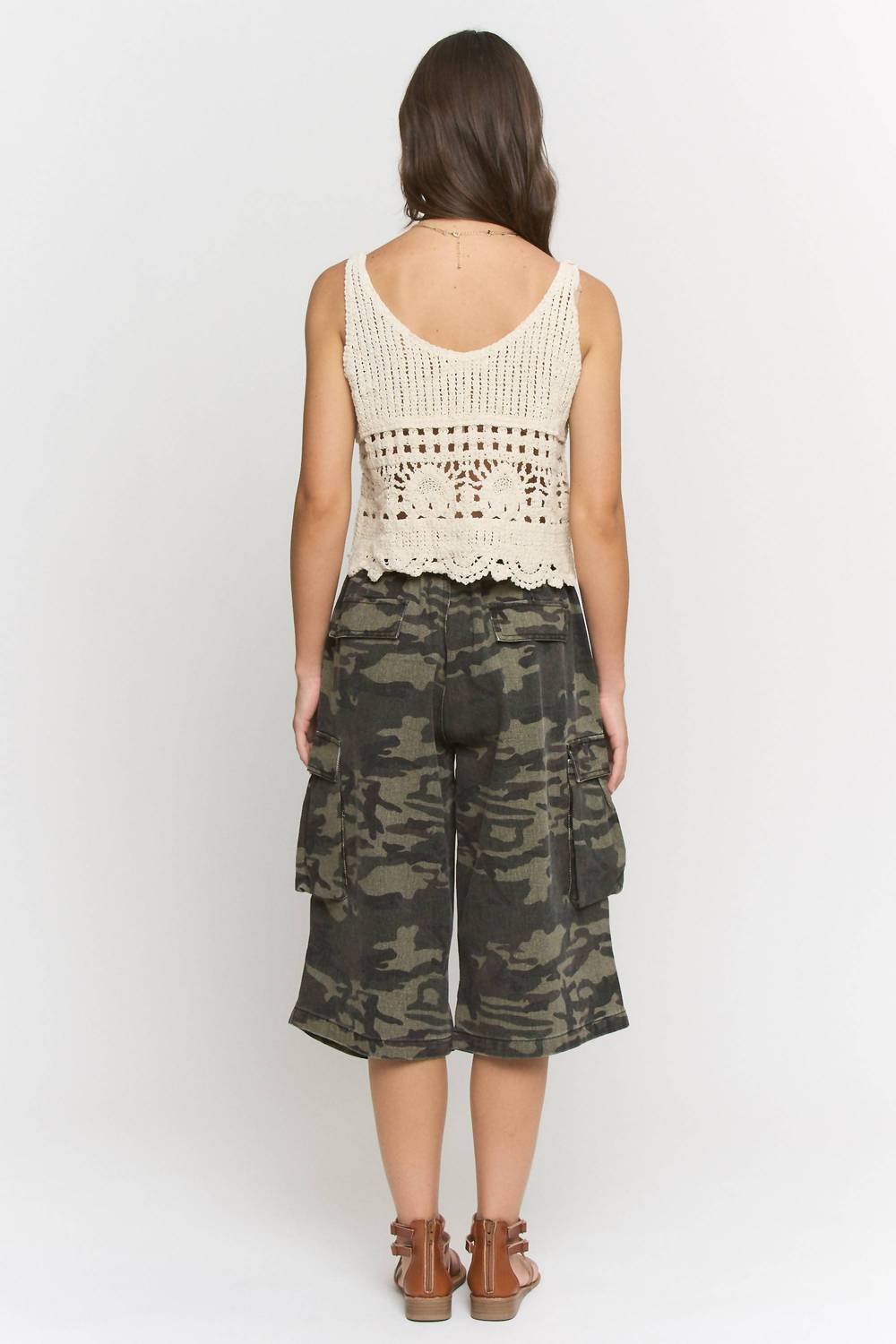 Jade By Jane - Camo Cargo Midi Pants - Plus