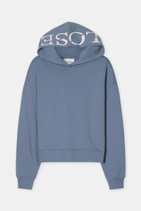 CLOSED Logo Cotton Hoodie in strato grey - women's top - view 7