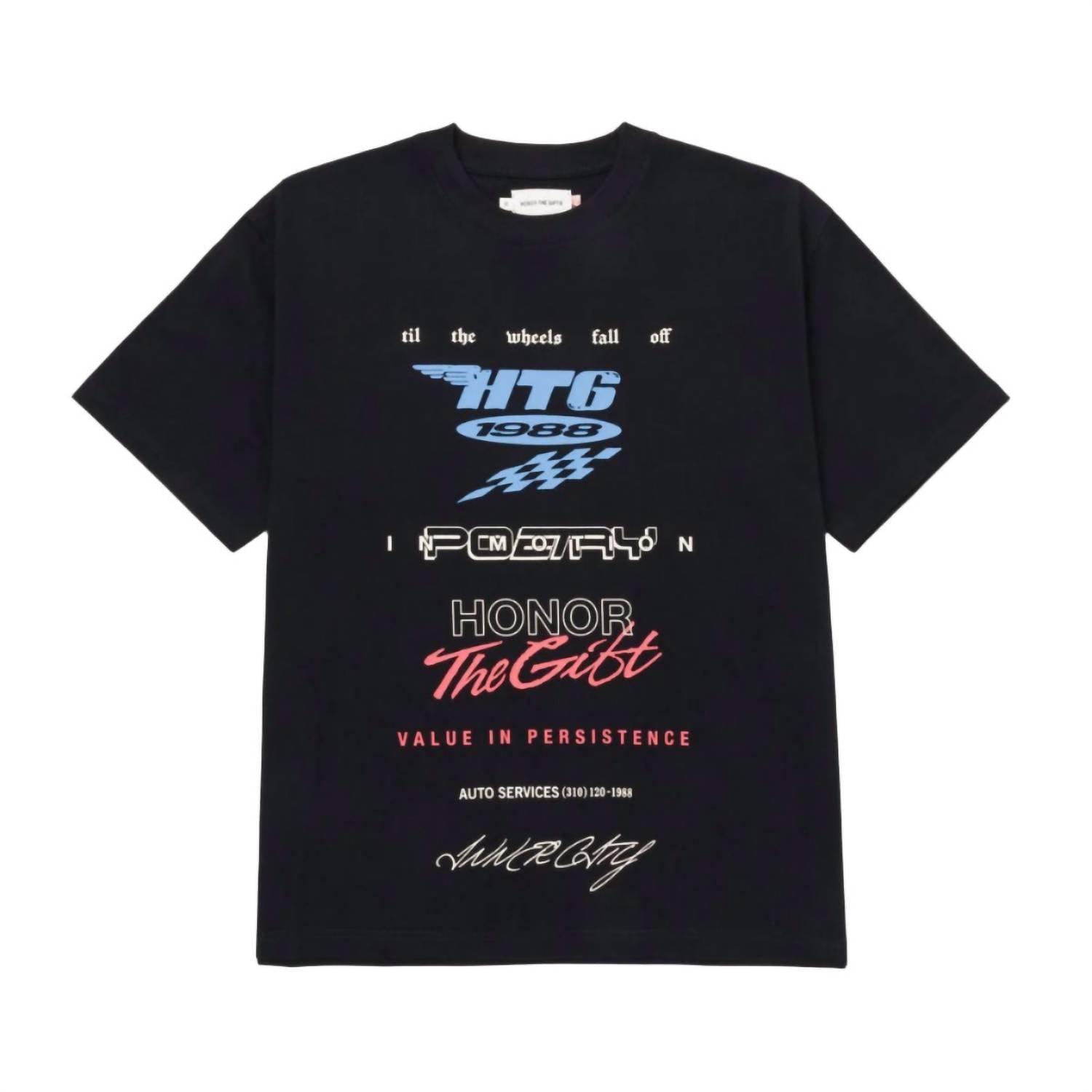 HONOR THE GIFT Men's Persistance Race Tee in black - men's t-shirt