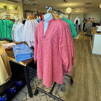 Fate by LFD Eyelet V-neck Mini Dress in dusty coral - women's dress - view 4