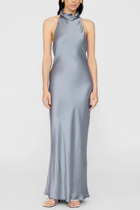 ANINE BING Eliana Dress in silver blue - women's dress