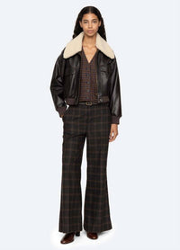 Sea - Monroe Wool Plaid Belted High Waisted Pants