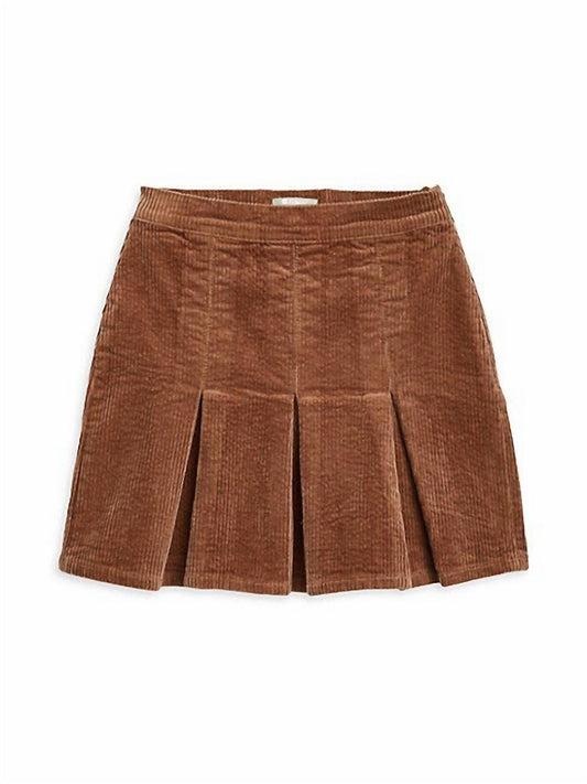 Girl's Pleated Corduroy Skirt