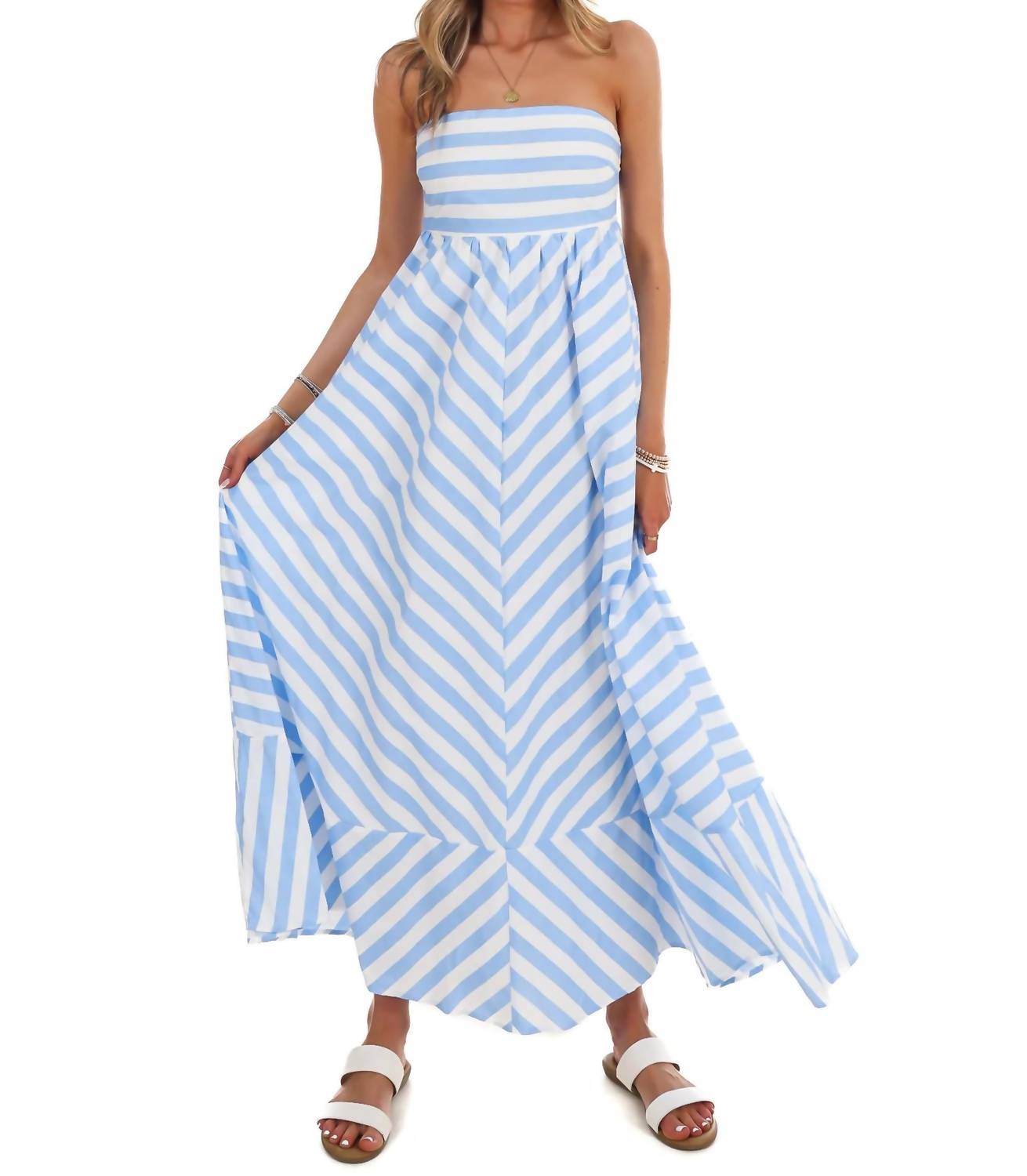 Pretty Follies - Salt Air Stripe Maxi Dress