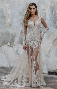Allure Couture - Sheer Illusion Wedding Dress