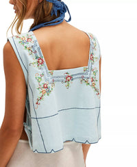 Free People - Embroidered Top