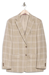 PETER MILLAR Harmon Plaid Soft Jacket in camel - men's jacket - alternate view