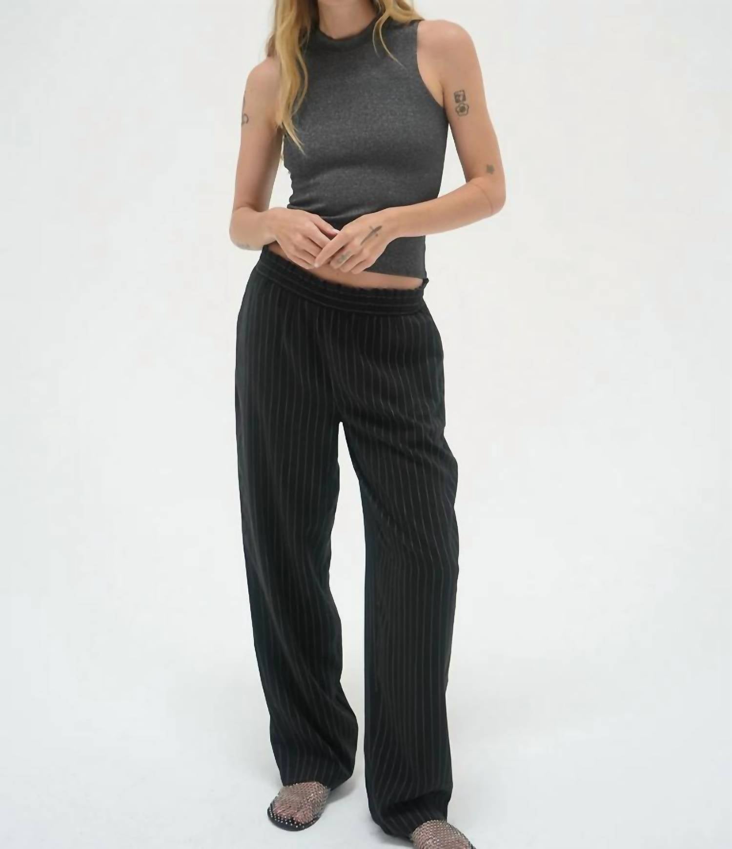 Lna - Double Layer Lurex Rib Top