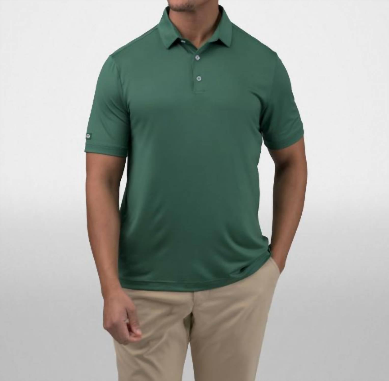 Good Good Golf First Cut Short Sleeve Polo in green - men's shirt