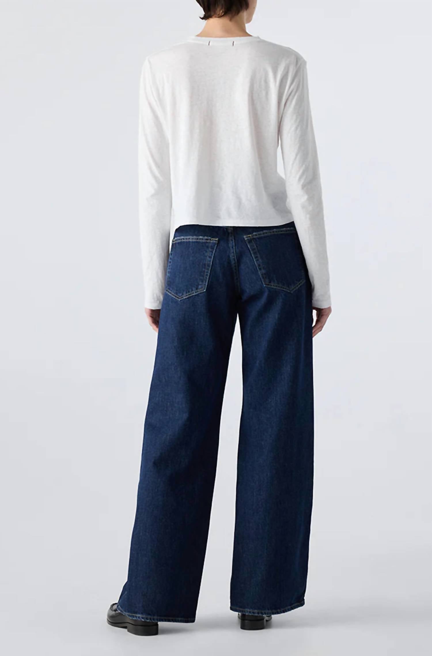 AMO Frida Wide Leg Jeans in splendor - women's jeans - detail view
