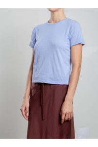 Pharaoh Audrey Baby Tee in cornflower - women's t-shirt - detail view