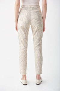 Joseph Ribkoff Animal Print Jeans in sand - women's jeans - alternate view
