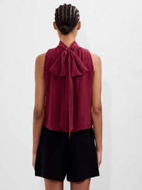 French Connection - Marina Chiffon Sleeveless Bow Top