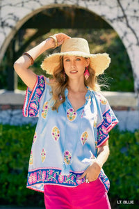 Umgee - Boho Bloom Border Top
