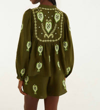 Farm Rio - Heart Tapestry Embroidered Shorts