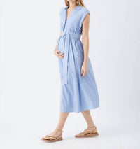 Ripe - Abby Stripe Shirt Dress -Maternity