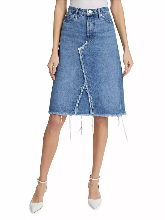 Frame - Deconstructed Denim Midi Skirt