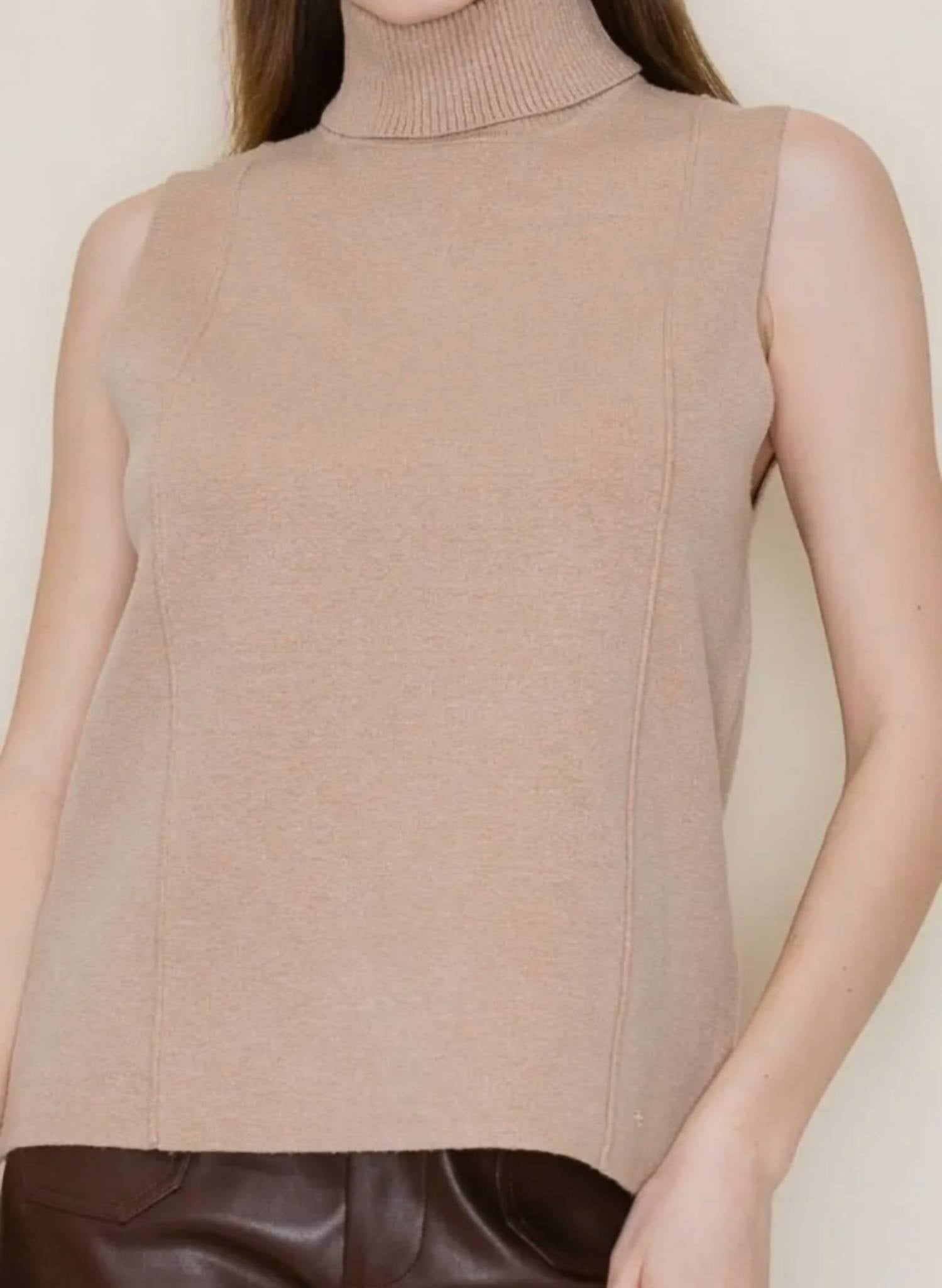 White Birch - Donna Turtleneck Tank Top