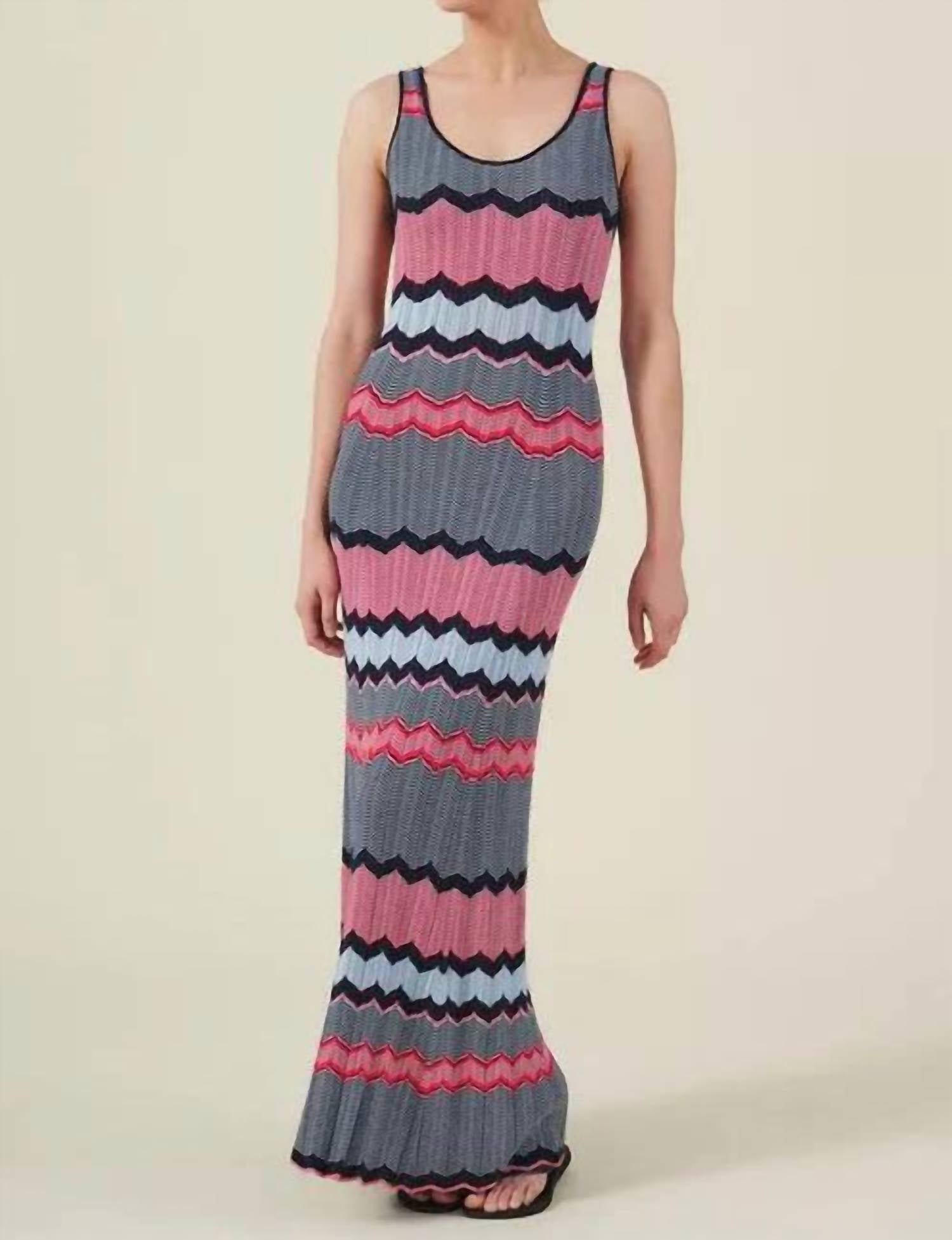 Velvet By Graham & Spencer - Valentina Zig Zag Stripe Maxi Dress