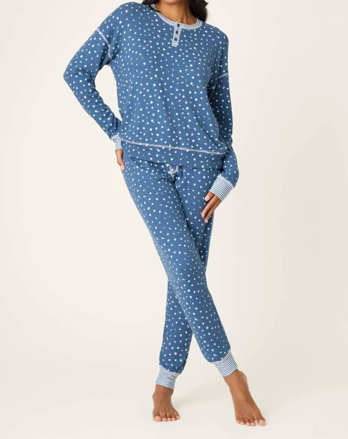 PJ Salvage Cozy Life Lounge Set in blue - women's sleepwear