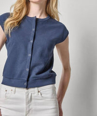 Lilla P - Textured Terry Sleeveless Cardigan