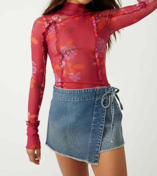 Charlie Printed Mesh Top