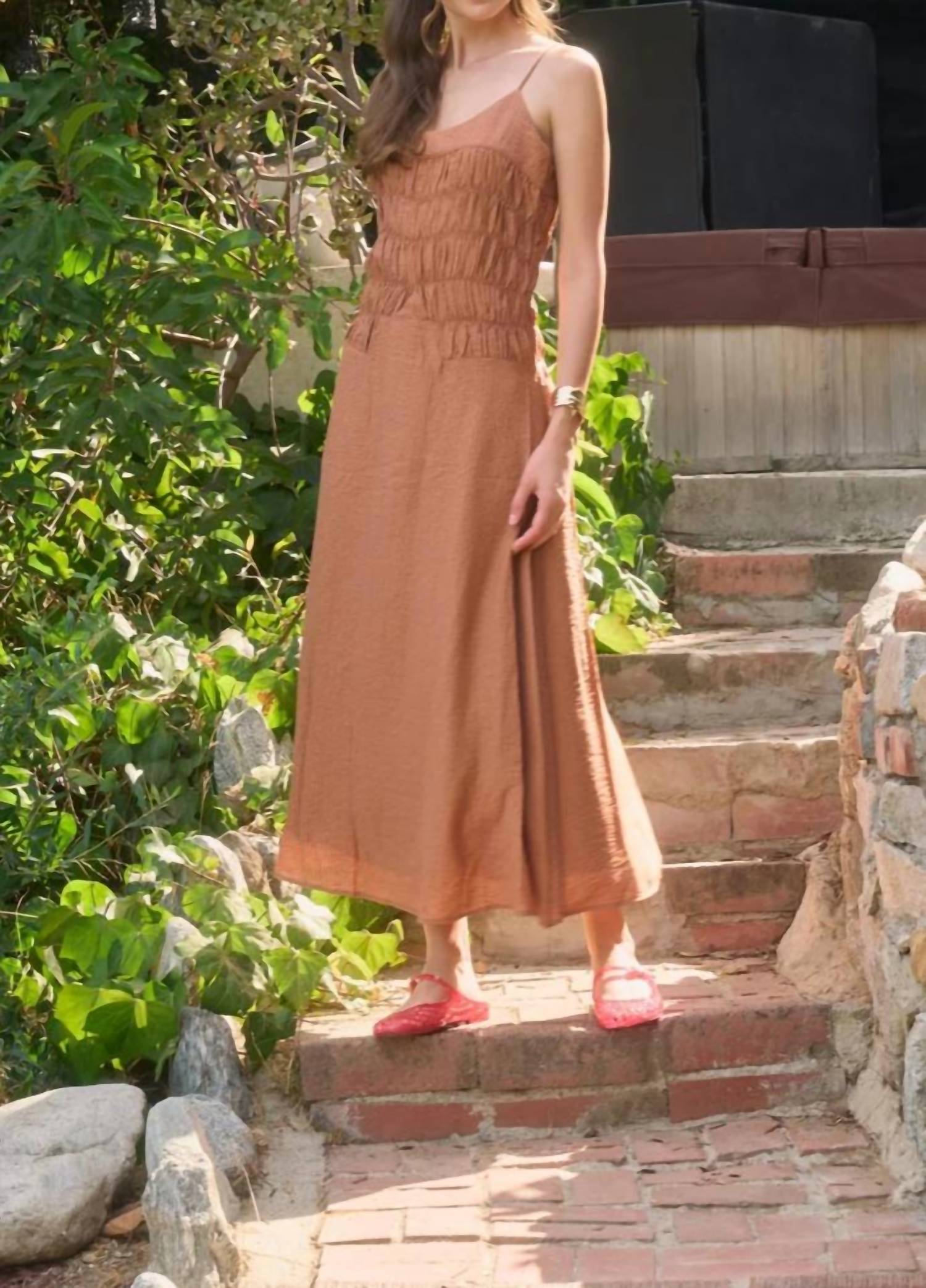 Moon River - Spaghetti Strap Midi Dress