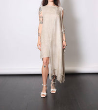 Sanctamuerte - Sleeveless Asymmetric Dress
