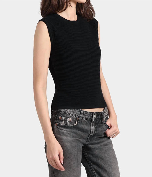 Minnie Rose - Cotton Cashmere Ottoman Rib Top