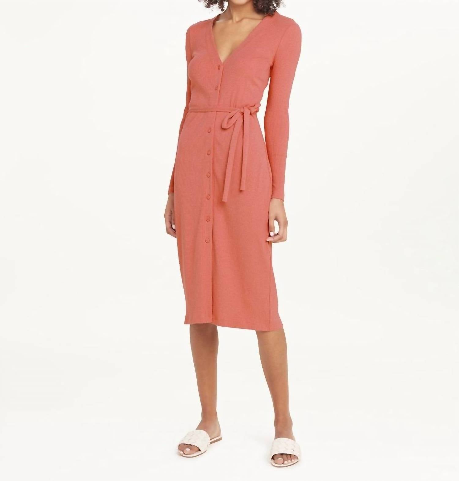 Splendid - Dyed Rib Button Front Dress