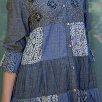 Young Threads - 3/4 Ruffle Sleeves Western Blouse Top