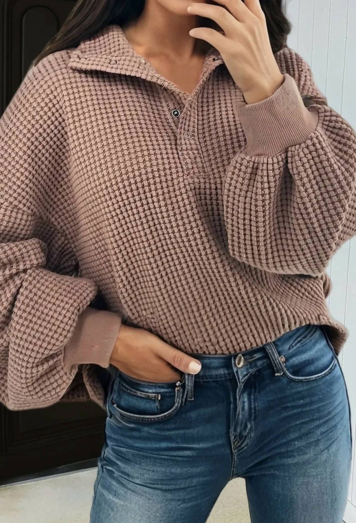 66Disco - Snap Button Collared Baggy Top