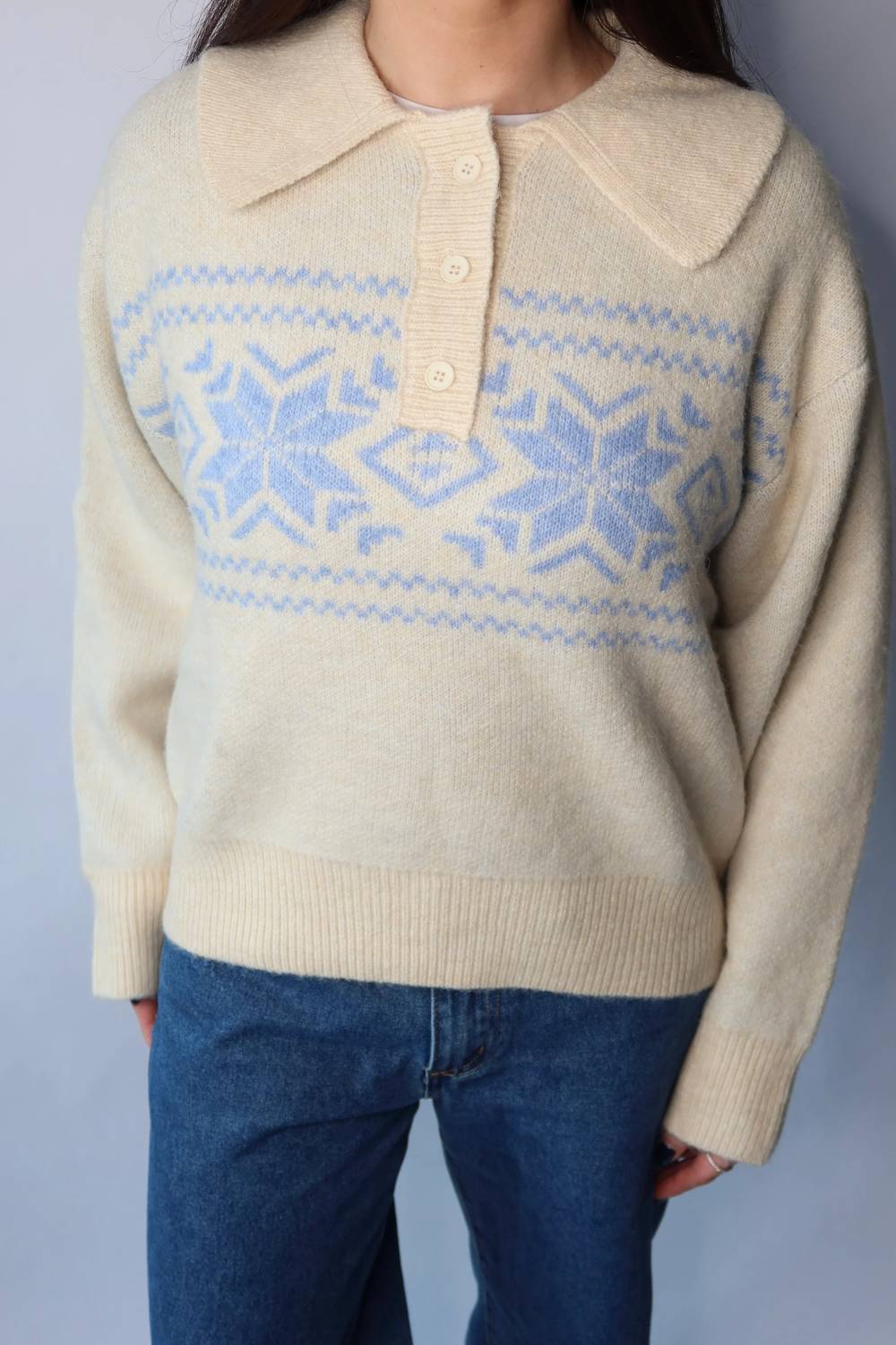 Le Lis - Noelle Snowflake Pattern Sweater