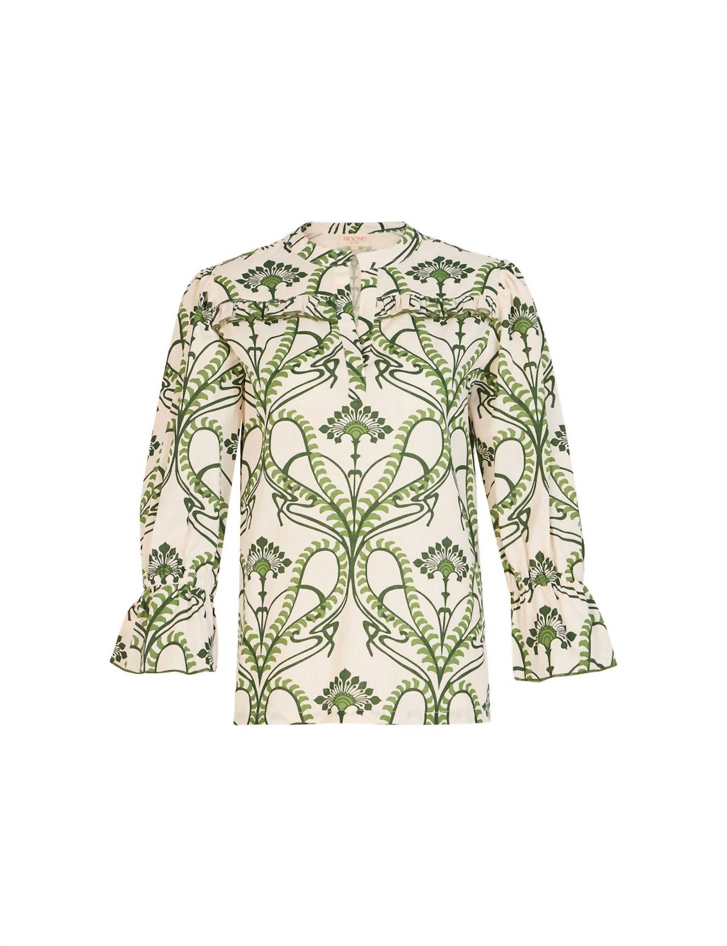 Beyond By Vera - Stella Ruffled Hem Blouse