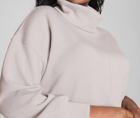Spanx Air Essentials Tunic Sweatshirt in french grey - women's top - alternate view