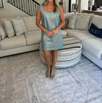 Glam - Scoop Neck Metallic Dress