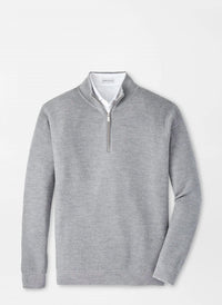 PETER MILLAR West Quarter Zip Sweater in british grey - men's sweater - alternate view