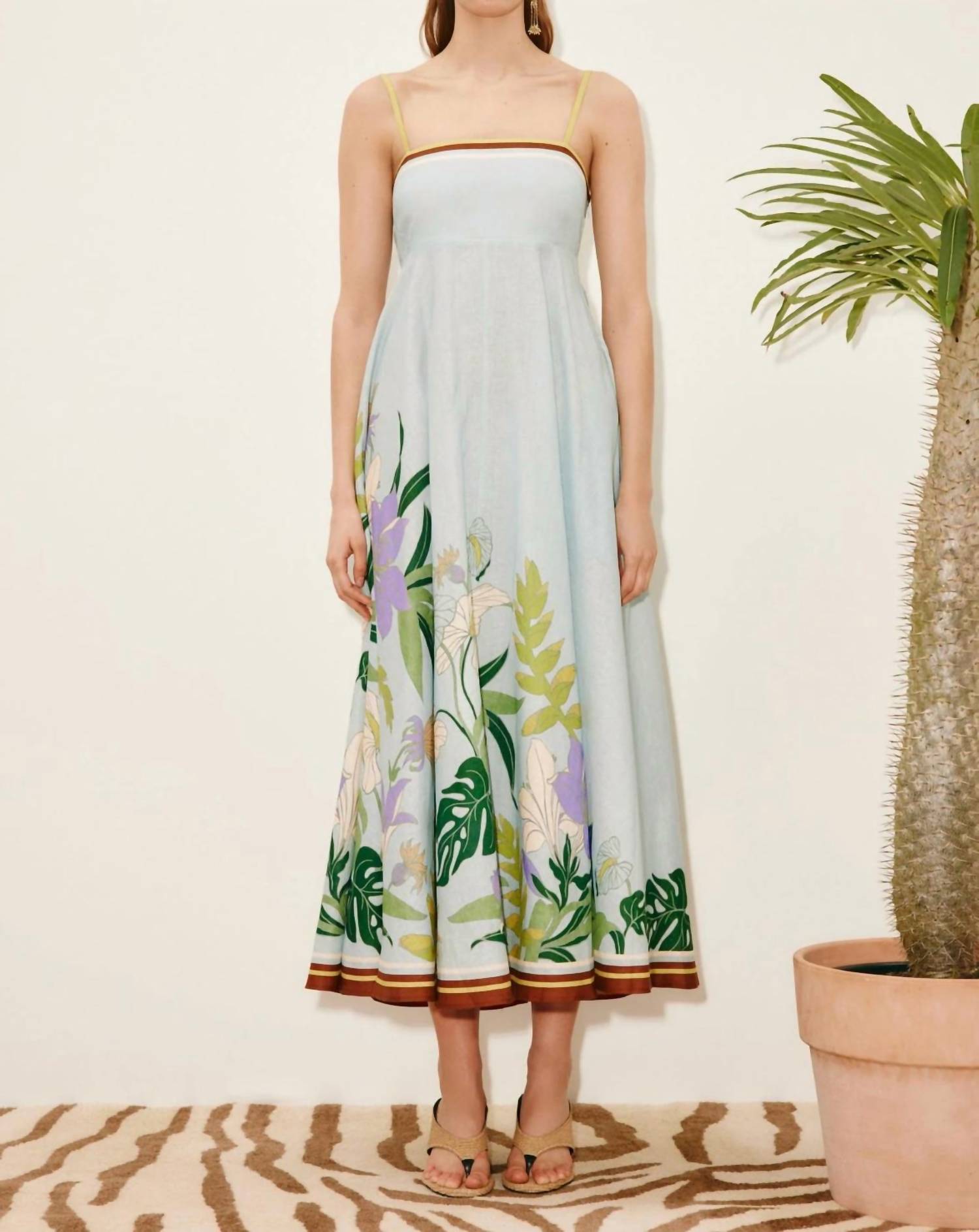 ALEMAIS Alfie Midi Sundress in ice blue - women's dress